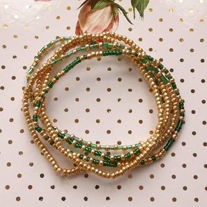 💚Green and Gold Bracelets💛
